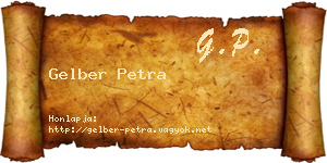 Gelber Petra névjegykártya